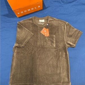 Youngla Men's Brown Corduroy Shirt